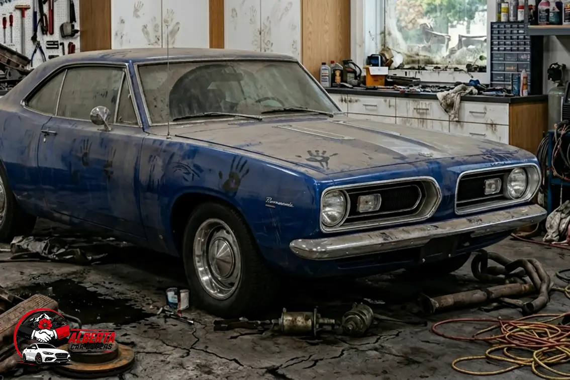 A car in a bad place