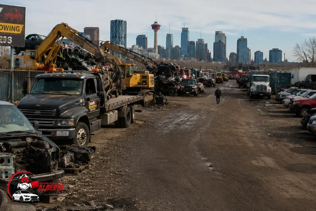 A scapeyard in Calgary