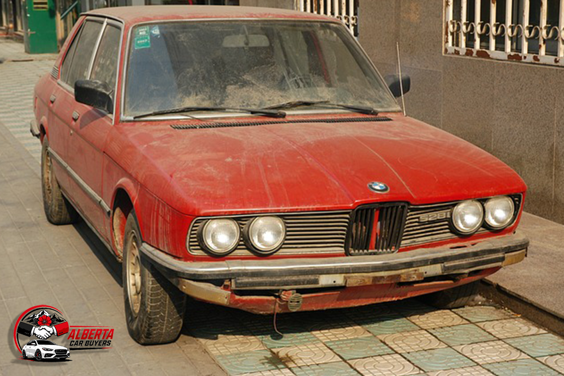 Old BMW car