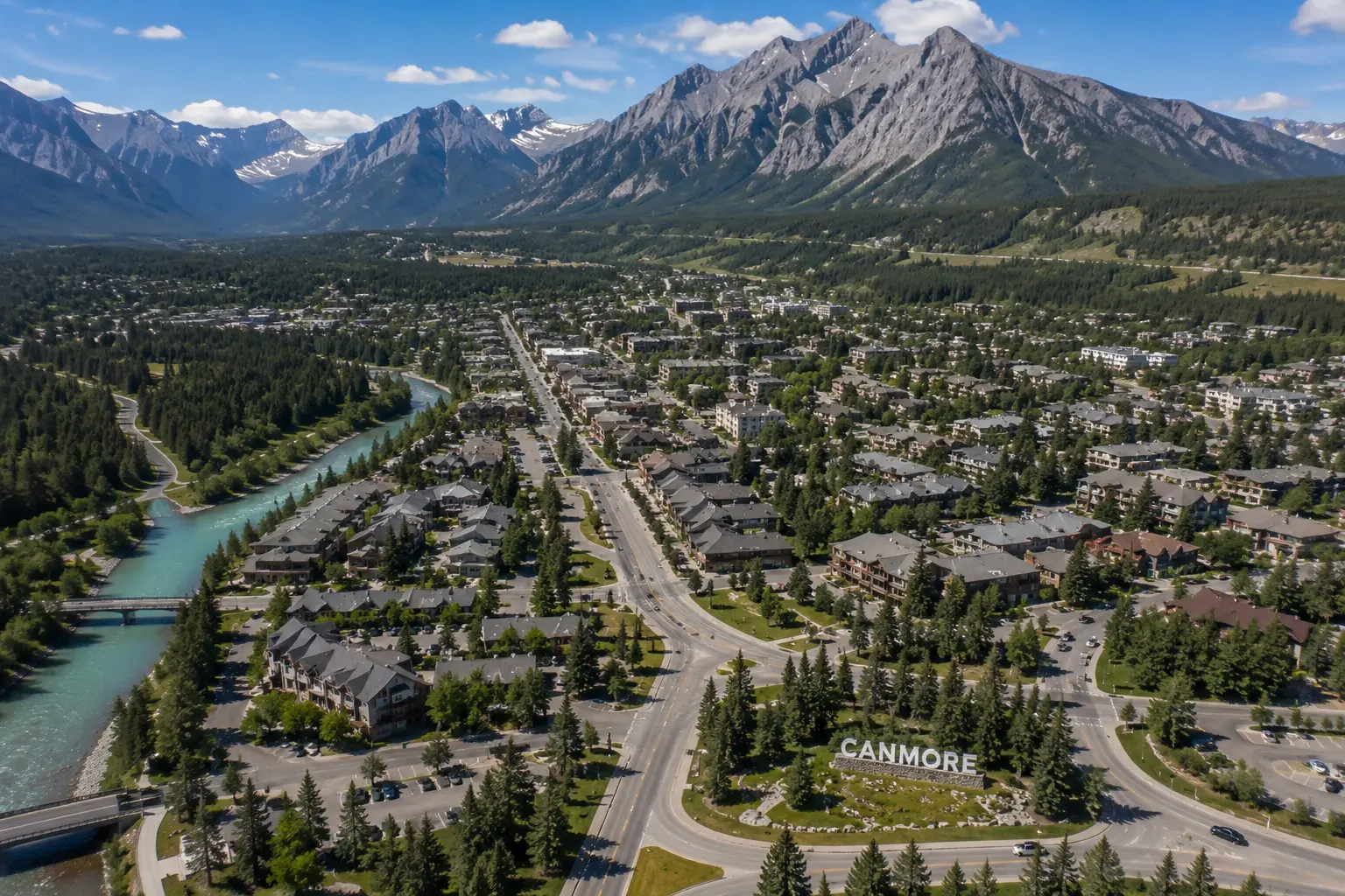 Canmore mountain road, Alberta Car Buyers service area