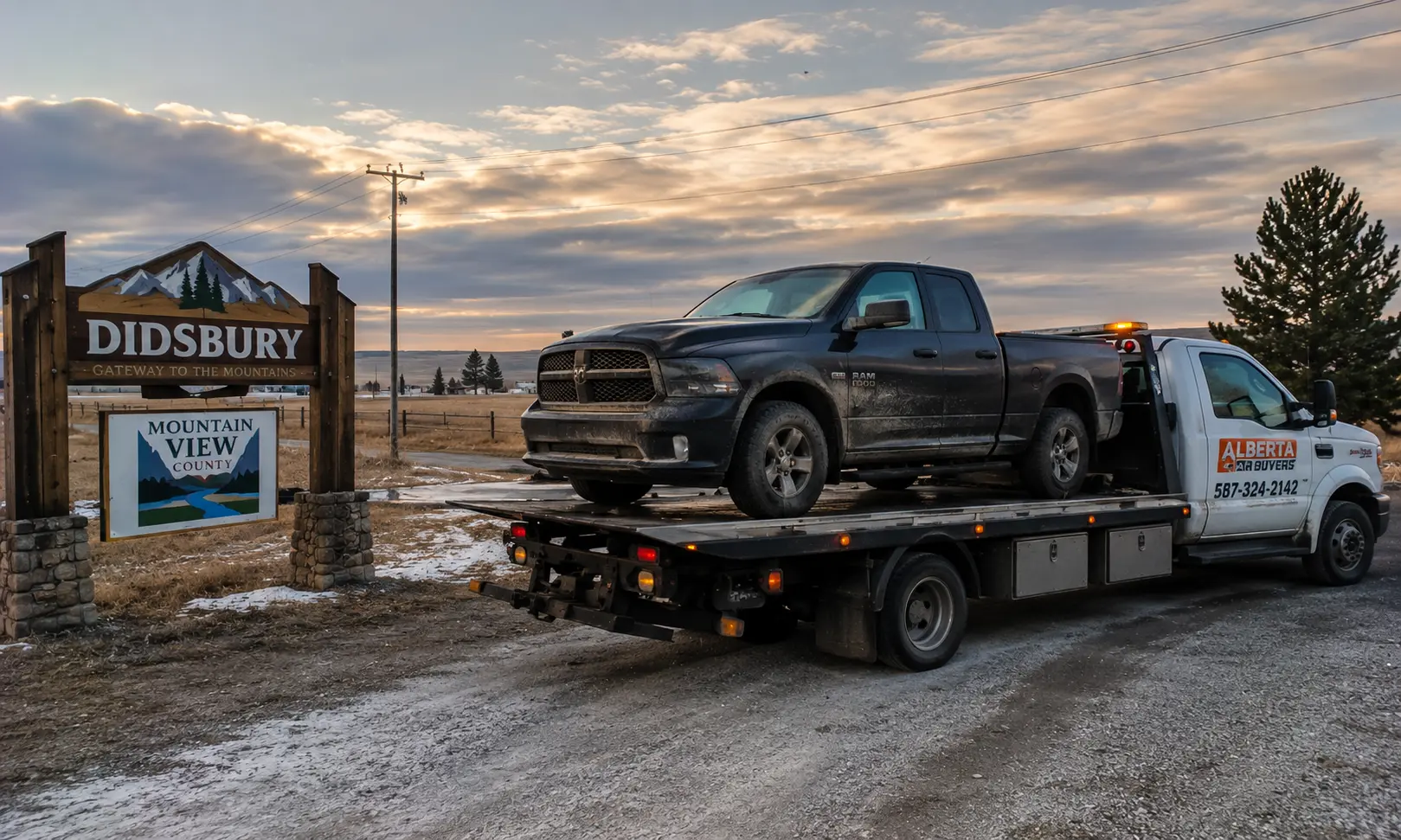Didsbury street view, Alberta Car Buyers service area
