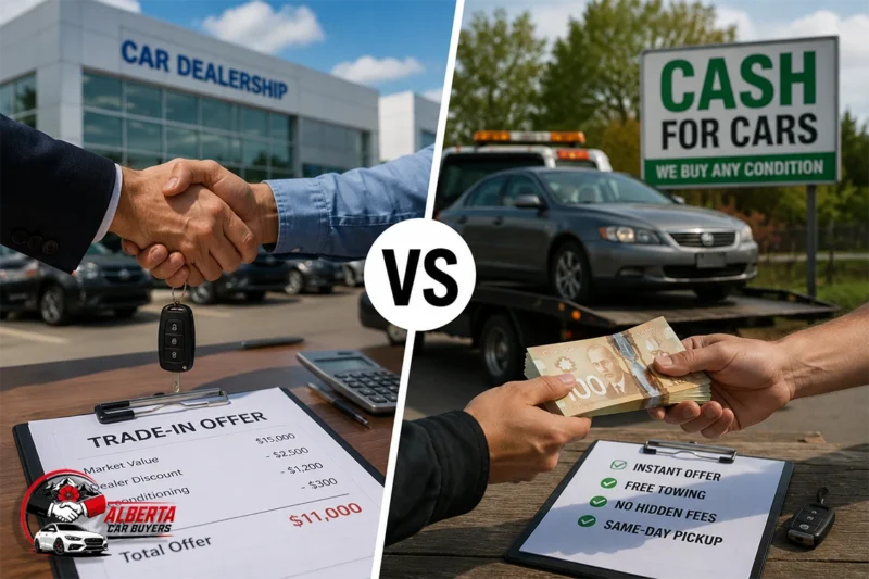 Dealer Trade-In vs. Cash for Cars in Alberta
