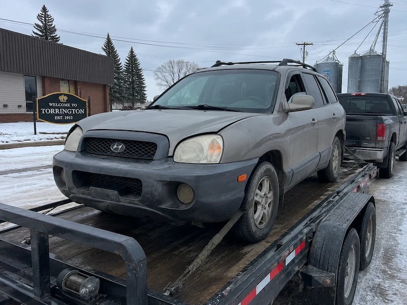 Cash car buyer pickup near Torrington, Alberta