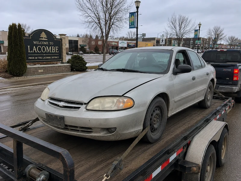 Cash car buyer pickup near Blackfalds, Alberta