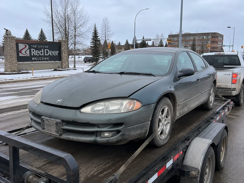 Cash car buyer pickup near Penhold, Alberta