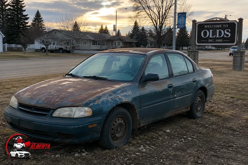 Beater Taking Up Space in Olds